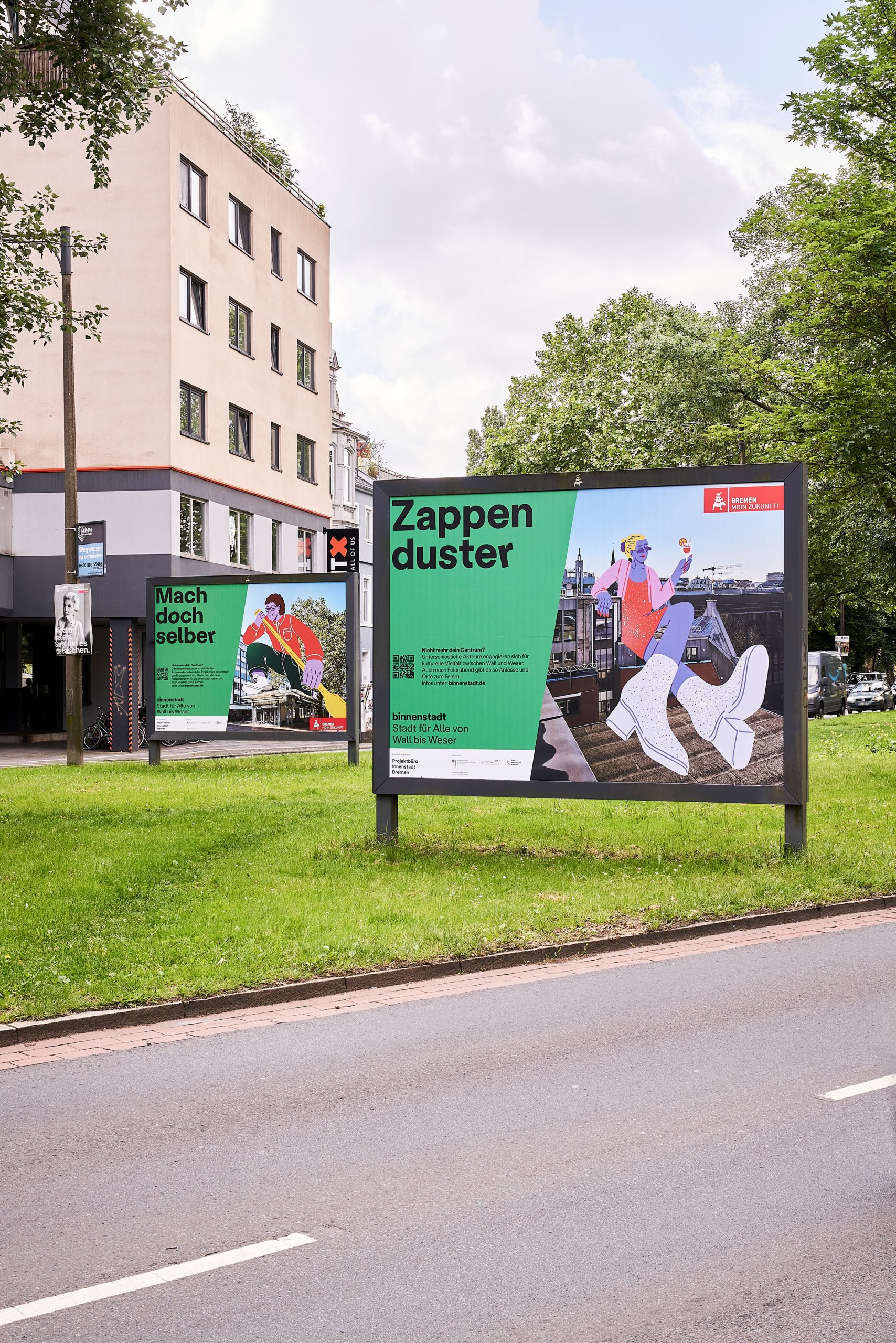 Großflächen-Plakate zur Kampagne binnenstadt