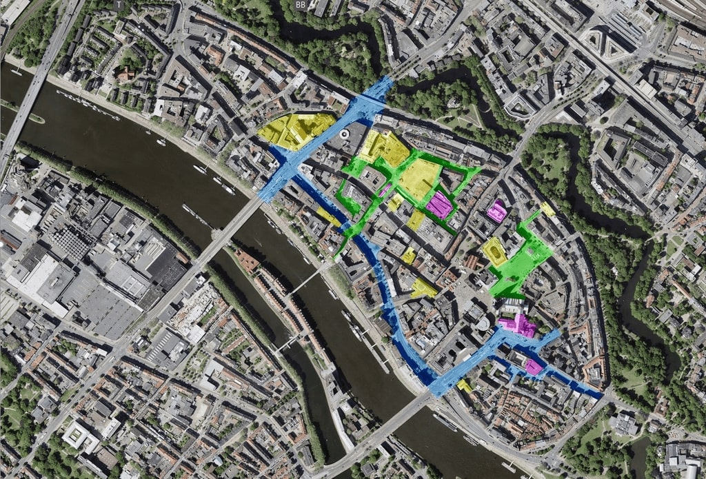 Luftbild der Innenstadt von Bremen